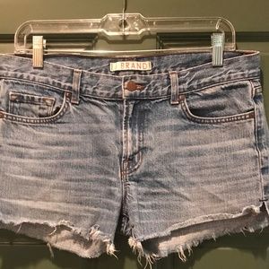 J Brand Cut Off Frayed Jean Shorts